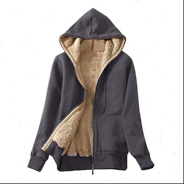 

plus velvet oversize harajuku zip up hoodies winter women clothes plus size sweatshirt streetwear women korean style, Black