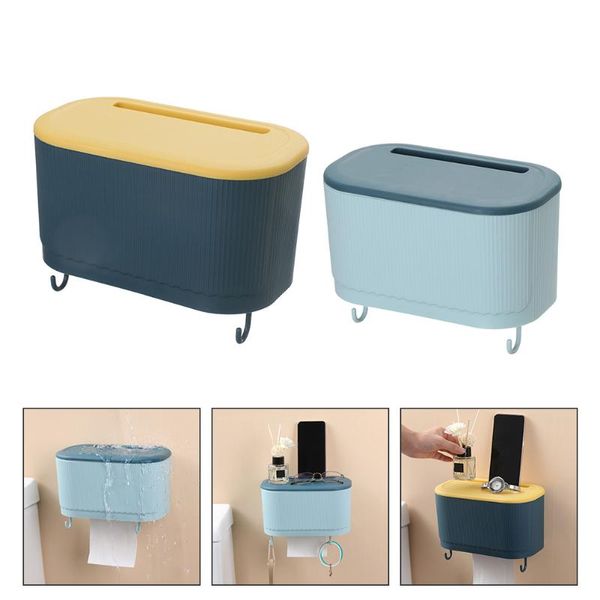 

tissue boxes & napkins 2pcs home use bathroom wall-mounted with hooks