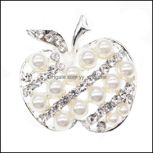 Pinos, broches j￳ias requintadas shinestone broche imita￧￣o de p￩rola forma de fruta para casamento/mulheres entrega 2021 rvn7i