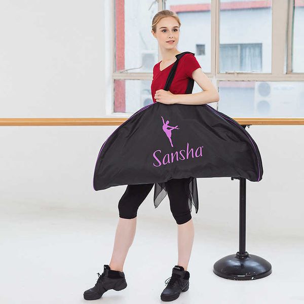 Sansha Professionelle Ballett-Tanz-Tutu-Tasche für Mädchen in Schwarz, Durchmesser 94 cm oder 104 cm, SBAG07-06 Y0721