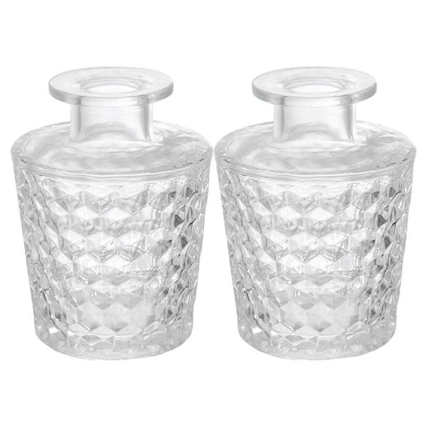 

car air freshener 2pcs 150ml transparent glass jar diffuser bottle diy container