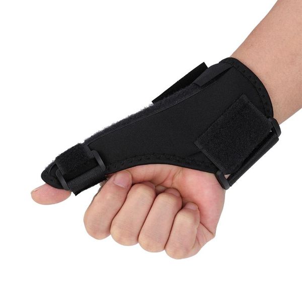 

cycling gloves adjustable finger holder protector brace sport wrist thumbs hands splint support stabiliser arthritis application, Black