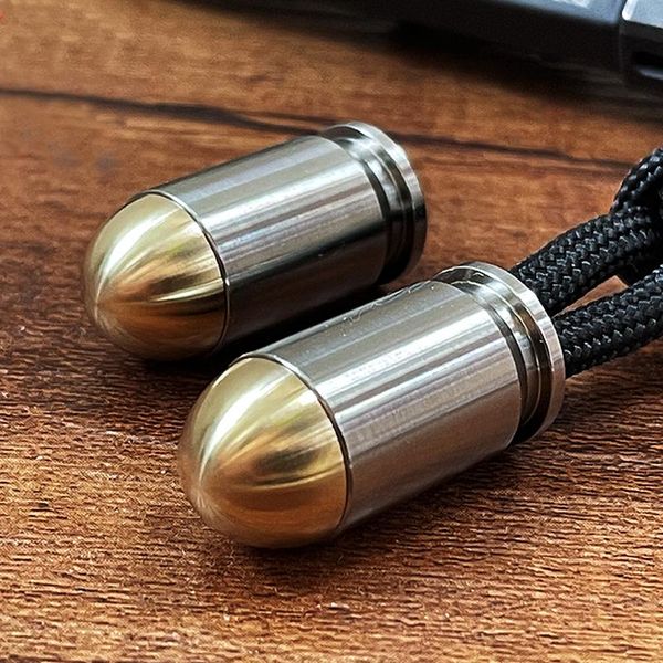 

outdoor gadgets titanium tail pendant diy knife beads alloy paracord bead bracelet keyring accessory