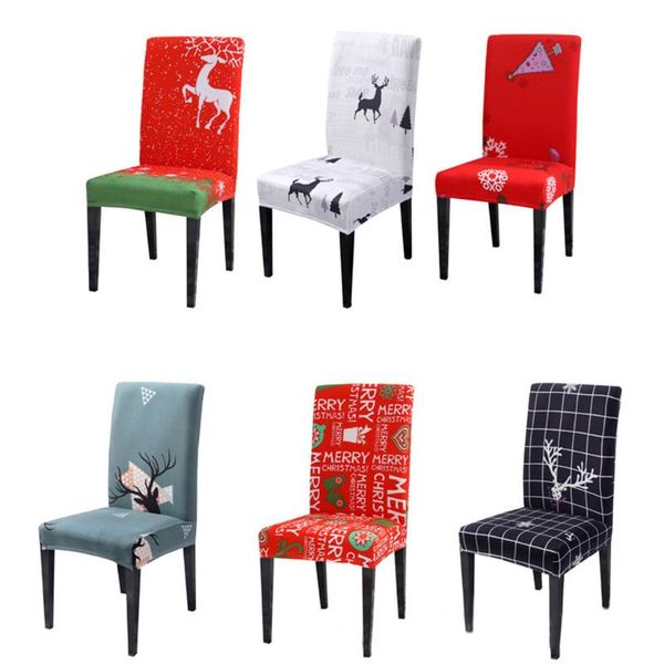 

chair covers stretch dining slipcovers christmas home decor seat adornos de navidad