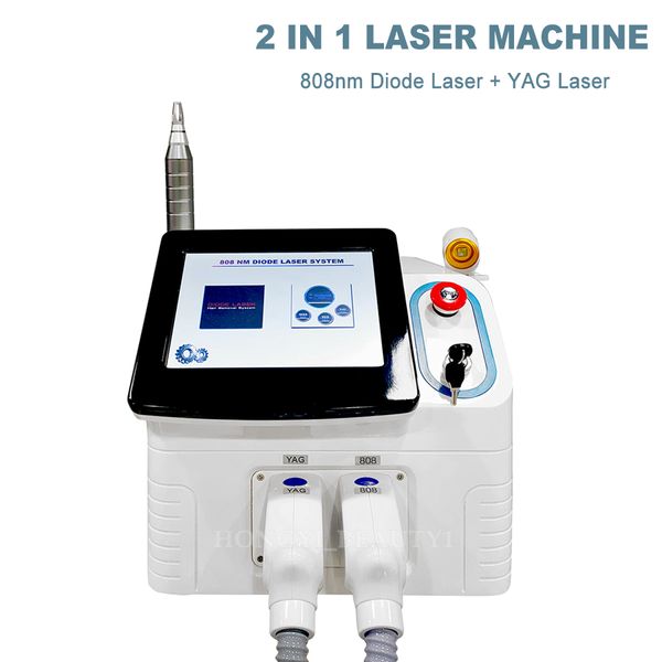 Máquina de remoção de tatuagem a laser q interruptor nd yag terapia de acne 808nm cabelos Remova o rejuvenescimento da pele em movimento rápido tratamento