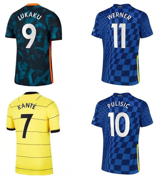 

21/22 cfc lukaku werner pulisic ziyech soccer jersey 2021 home mount kante havertz chilwell giroud loftus-cheek azpilicueta football shirt m, Black;yellow