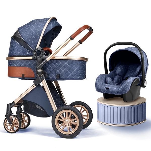 

strollers# luxury baby stroller 3 in 1 portable carriage foldable bassinet