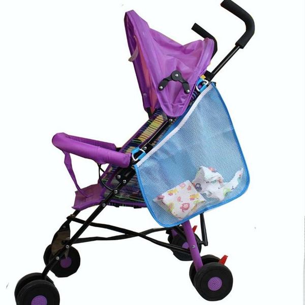 

stroller parts & accessories baby pram pushchair net mesh hanging bag organizer diaper storage tidy home item polyester