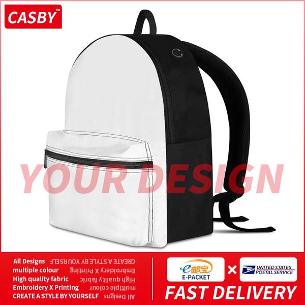 

backpack 2021 personalized design student backpacks fashion pattern customization canvas bags leisure diy print book pouch j
