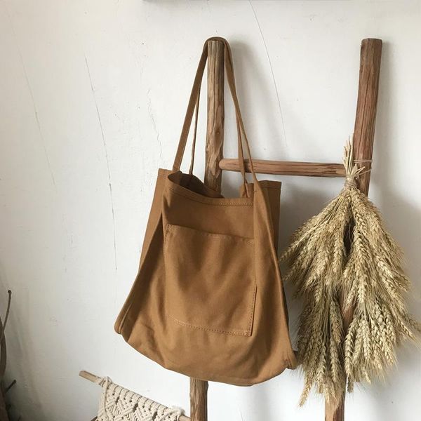 

evening bags ins retro canvas bag large-capacity leisure portable environmental shopper girls dual-use big handbags for women