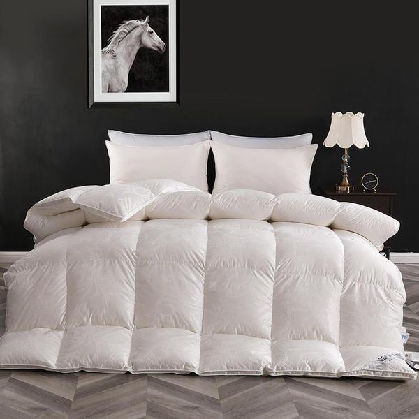 

comforters & sets silk jacquard velvet 90 white duck down quilt