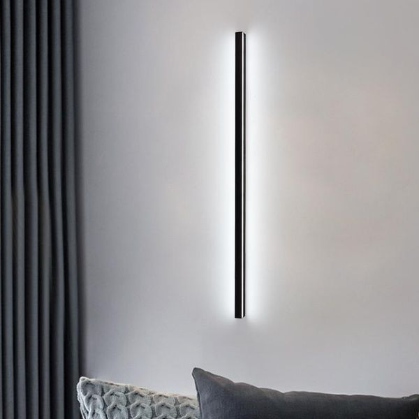 

simple wall lamp simple modern long strip led personality bedroom bedside aisle living room background wall lamp creative 50cm-6