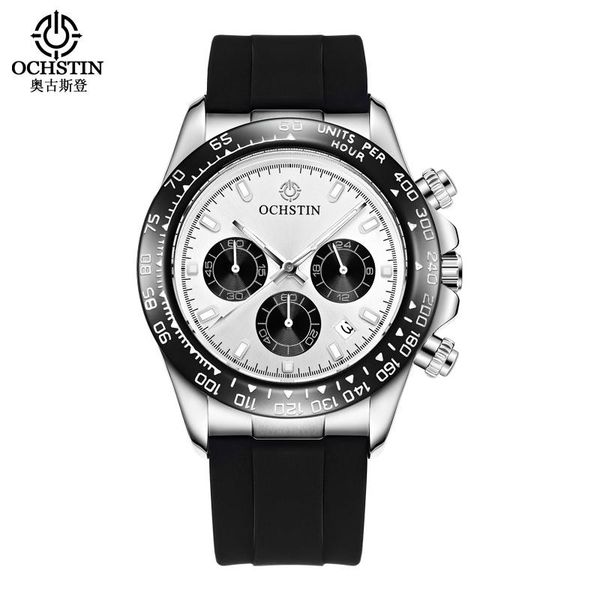 

wristwatches ochstin mens watches fashion casual quartz watch men military sport silicone wristwatch relogio masculino, Slivery;brown