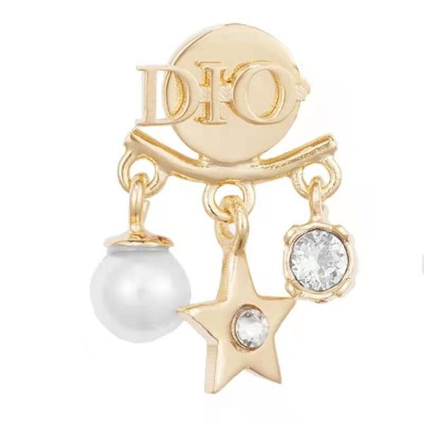 

design jewelry pearl letter star women's fashion simple tassel earrings, Silver