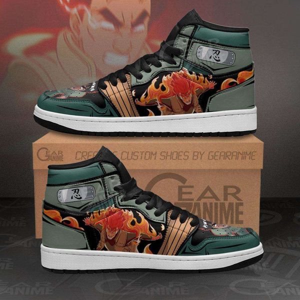 

might guy sneakers power custom customization anime shoes