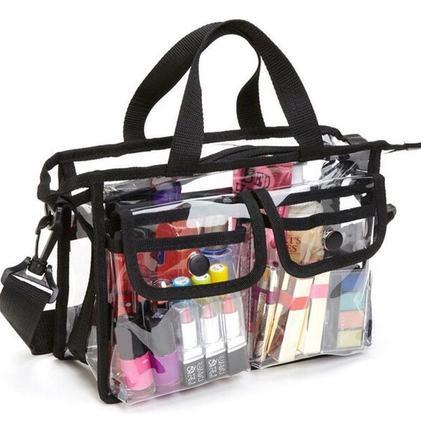 

transparent pvc waterproof large cosmetic bag women handbag beauty case travel organizer beach toiletry pouch clear makeup bag