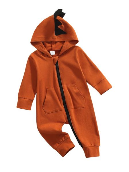 

rompers baby girls boys hooded long sleeve zipper romper with pockets, Blue