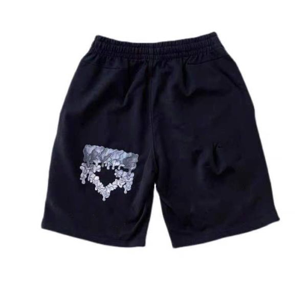 

2021 fashion loose gray dissolved arrow five points summer cotton sports shorts, White;black