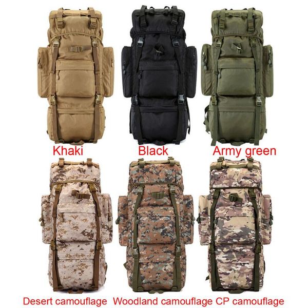 

stuff sacks 70 l metal bracket backpack outdoor sports bag military tactical bags hiking camping waterproof wear-resisting nylon