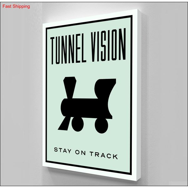 

unframed/alec monopoly "tunnel vision",hd canvas print home decor wall art painting qyliny new_dhbest
