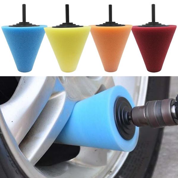 

car sponge burnishing ball polishing cone auto hub buffing wheel used for electric drill 3inch/ 4inch