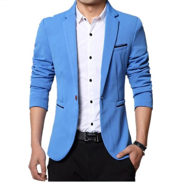 

men's suits & blazers arrival men suit single button leisure jacket korean fashion slim fit casual blazer, White;black