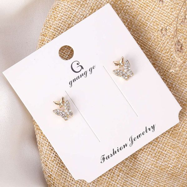 

inlaid butterfly earrings female simple temperament fashion rhinestone