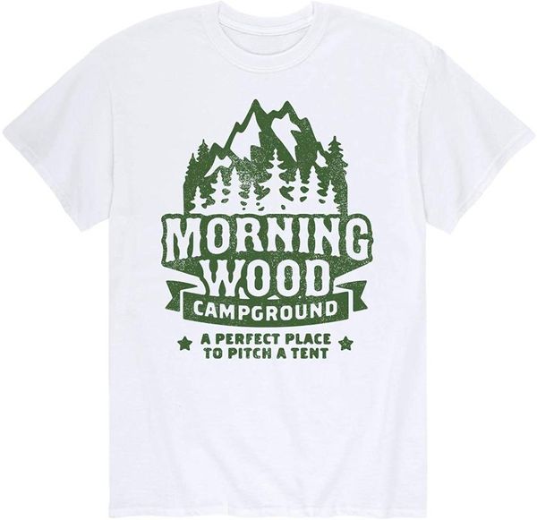 

men's t-shirts morning wood - short sleeve graphic t-shirt, White;black