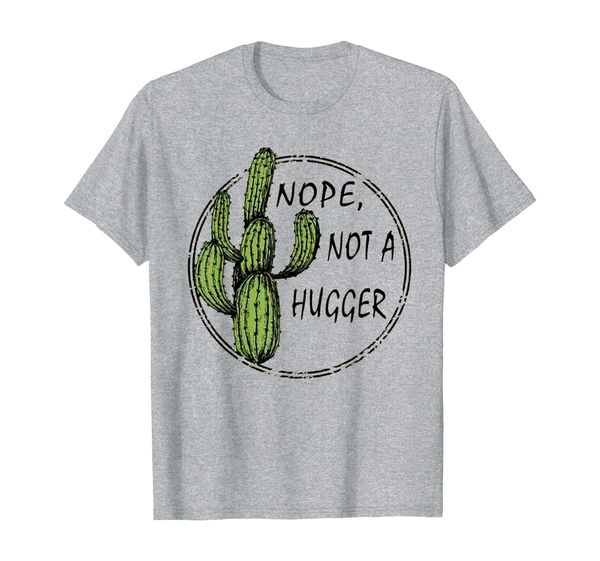 

nope not a hugger funny cactus t-shirt succulent cactus t-shirt, White;black