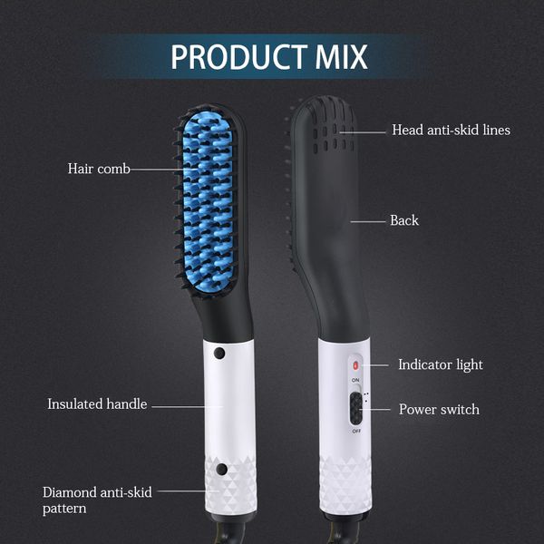 

mens beard straightener professional beard straightening comb tangle hair brush beard and hair straightener styling tools