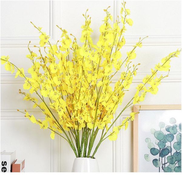

1/5pcs 100cm orchid artificial flowers bouquet phalaenopsis for wedding home table vase decoration diy handmade flower qyluvq