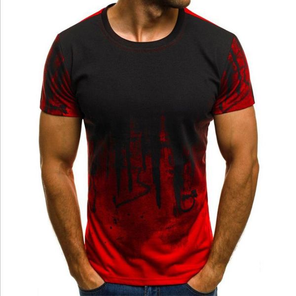 

men's t-shirts 2021 fashion summer 3d splash ink t-shirt sportswear round neck casual hip-hop camouflage clothes top, White;black