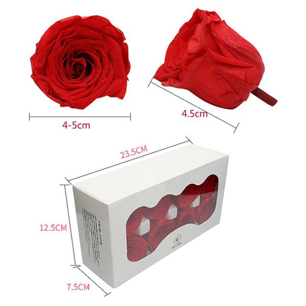 

decorative flowers & wreaths preserved 4-5cm mothers day gift eternal life flower material box forever everlasting rose