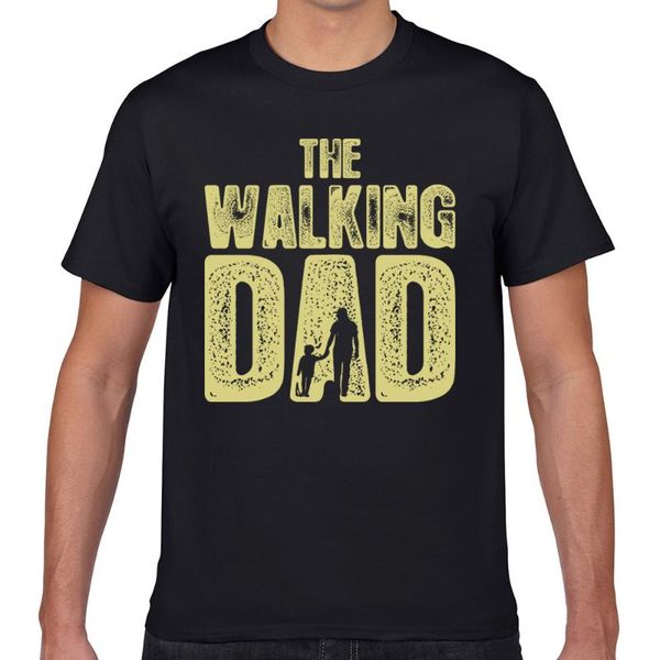 

men's t-shirts t shirt men the walking dad fashion white geek print male tshirt fa001, White;black