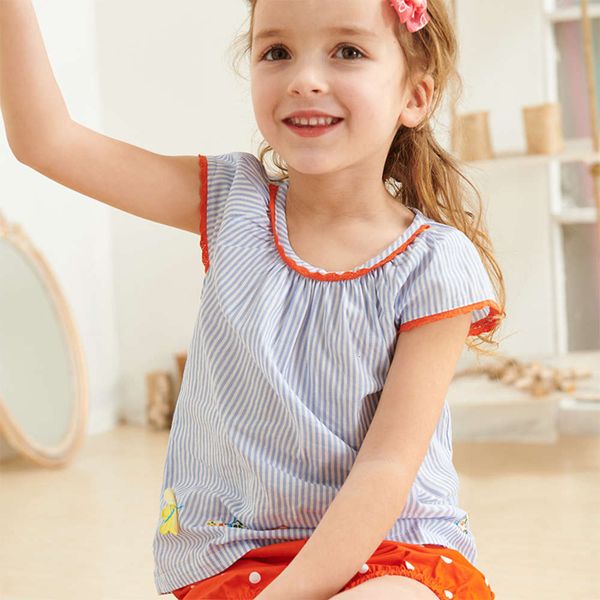 

shorts new summer children's short sve two piece girls' t-shirt suit, White