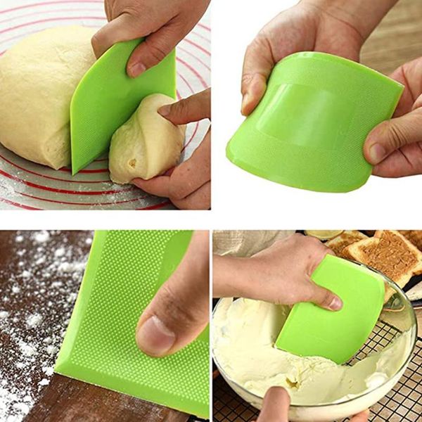 

2pc plastic cake cream spatula dough butter batter scraper baking tools for home nough cutting kitchen gadgets & pastry