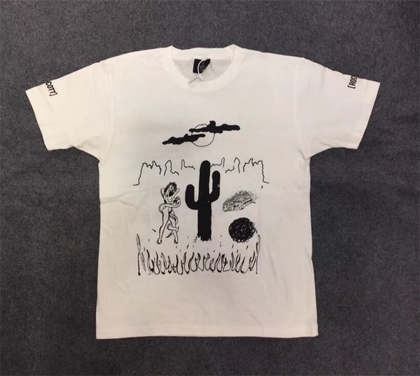 

2021 new extremamente raro rodeo passeio t shirt das mulheres dos homens 1:1 alta qualidade tees scott travis astroworld t-shirt u4dg, White;black