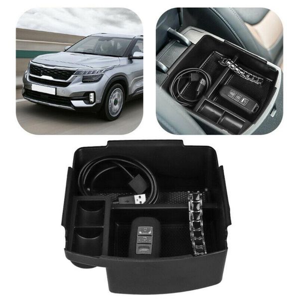 

car organizer for russia federation kia seltos 2021-2021 center console storage box interior tray access
