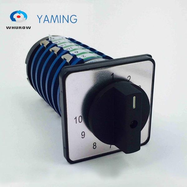 

smart home control 10 position rotary switch kdhc-32/6*10 welding machine welder 32a 6 phases universal changeover cam
