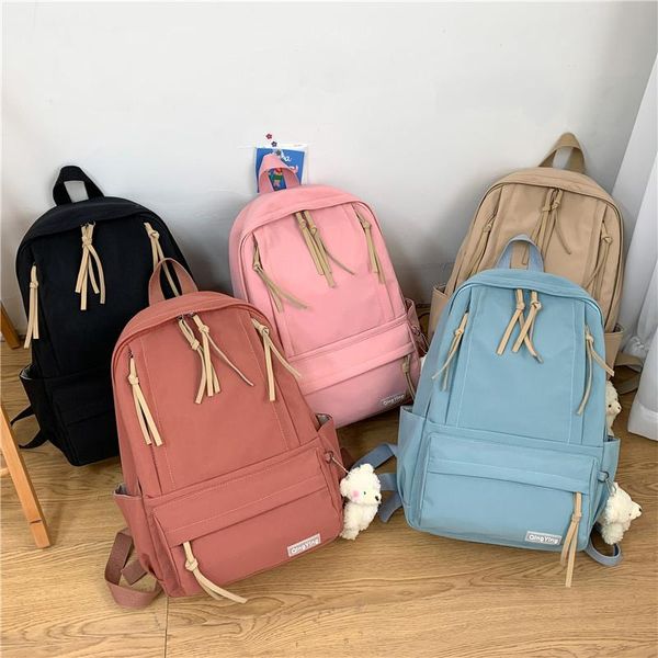 

school bags women's korean student schoolbag fashion shoulder strap backpack canvas