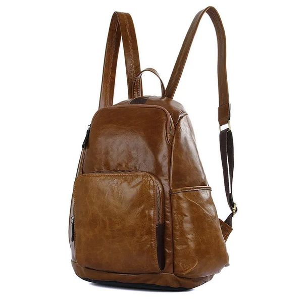 

waterproof leather backpack travel shoulder bag lapback bag travel backpack mochilas school mens business