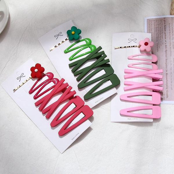 

hair clips & barrettes cute multicolor flower clip pins gift for women geometric cross hairpins hairgrips accessories, Golden;silver