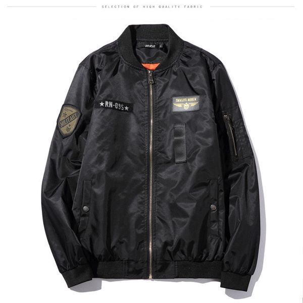 

2021 new spring-autumn army green printing men's pilot jacket wind breaker bomber jackets men coat jaqueta masculina fyy296 wqar, White;black