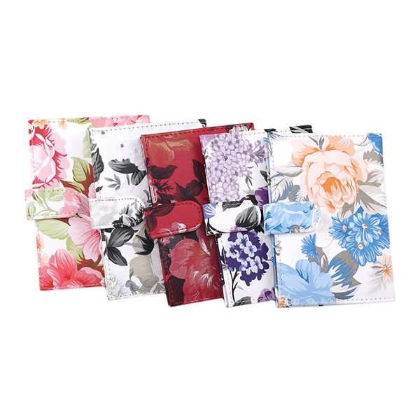 

card holders printing cover travel passport case women men holder id document pouch, Brown;gray