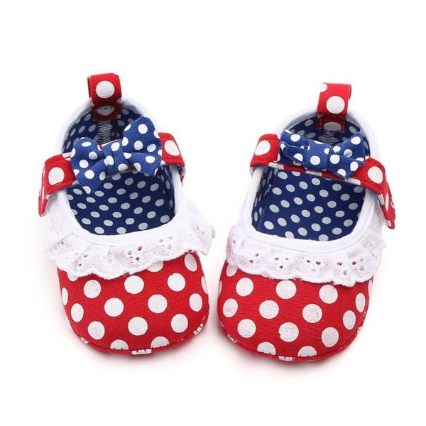 

first walkers baby girl shoes polk dot soft toddler kids autumn