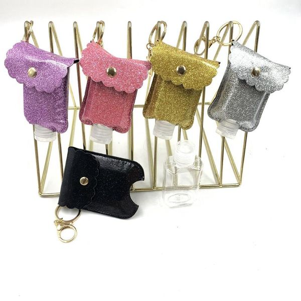 

storage bottles & jars hand sanitizer keychain holder travel bottle refillable containers 60ml flip cap reusable with carrier