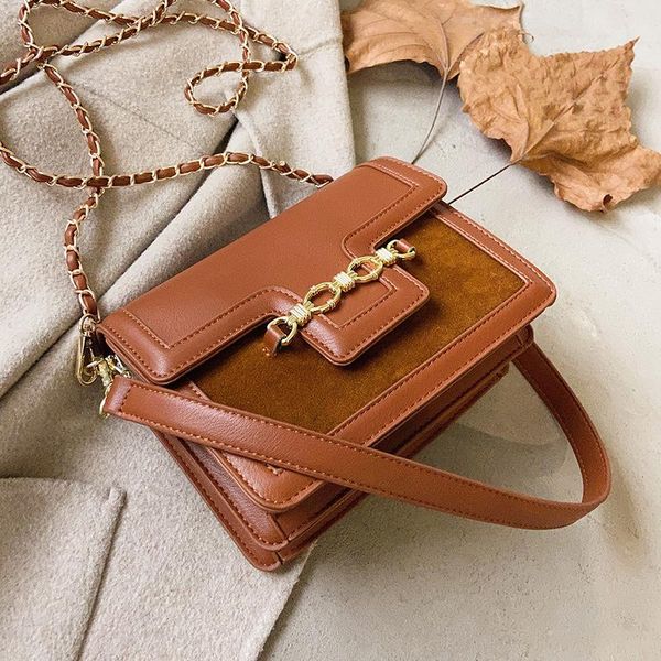 

cross body vintage square armpit bag 2021 fashion high-quality matte pu leather women's designer handbag chain shoulder messenger