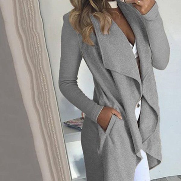 

autumn winter casual white elegant women trench coat plus size coats black outerwear office ladies long overcoat, Tan;black
