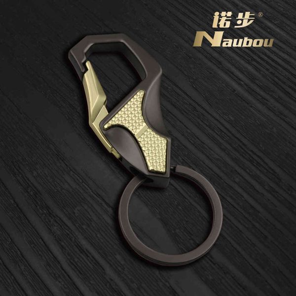 

men's metal skin business car key chain nuobi new small gift, Slivery;golden