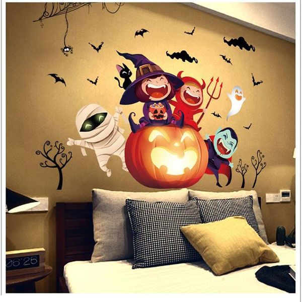 

wall stickers halloween window clings waterproof and removable themes pvc decals for home party decoration stick